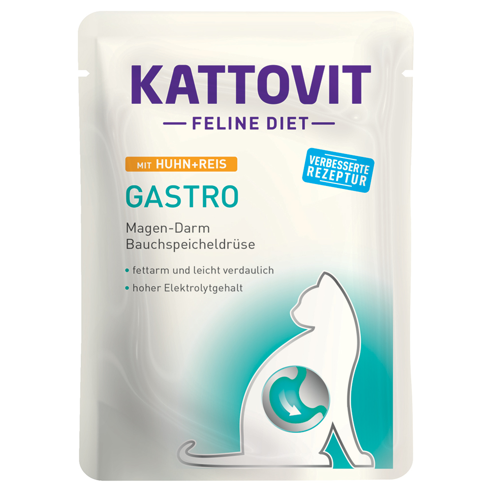 foto del prodotto kattovit gastro buste 6 x 85 g umido per gatto pollo riso