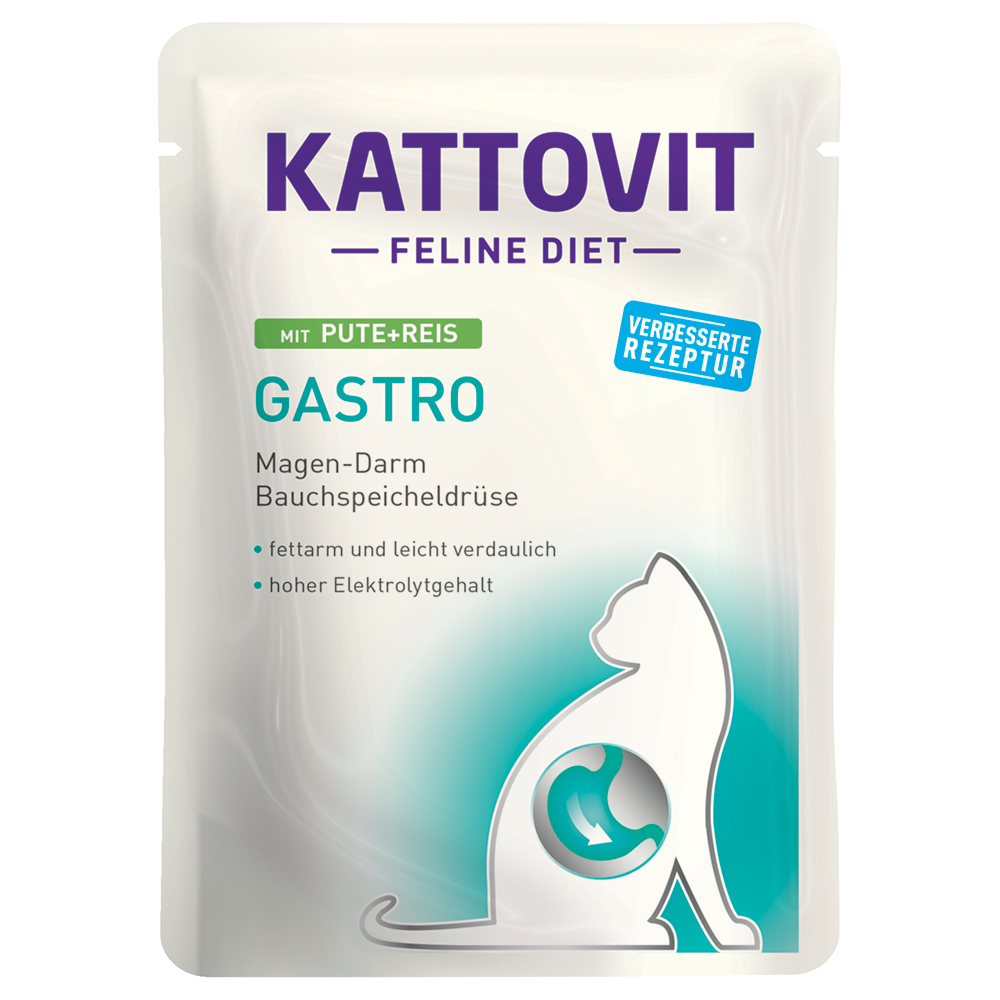 foto del prodotto kattovit gastro buste 6 x 85 g umido per gatto tacchino riso