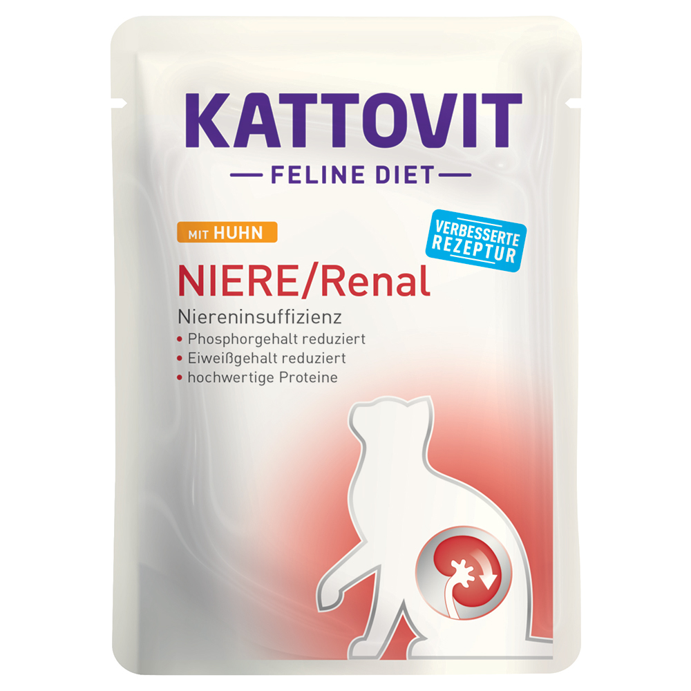 foto del prodotto kattovit renal in busta 6 x 85 g alimento umido per gatti pollo