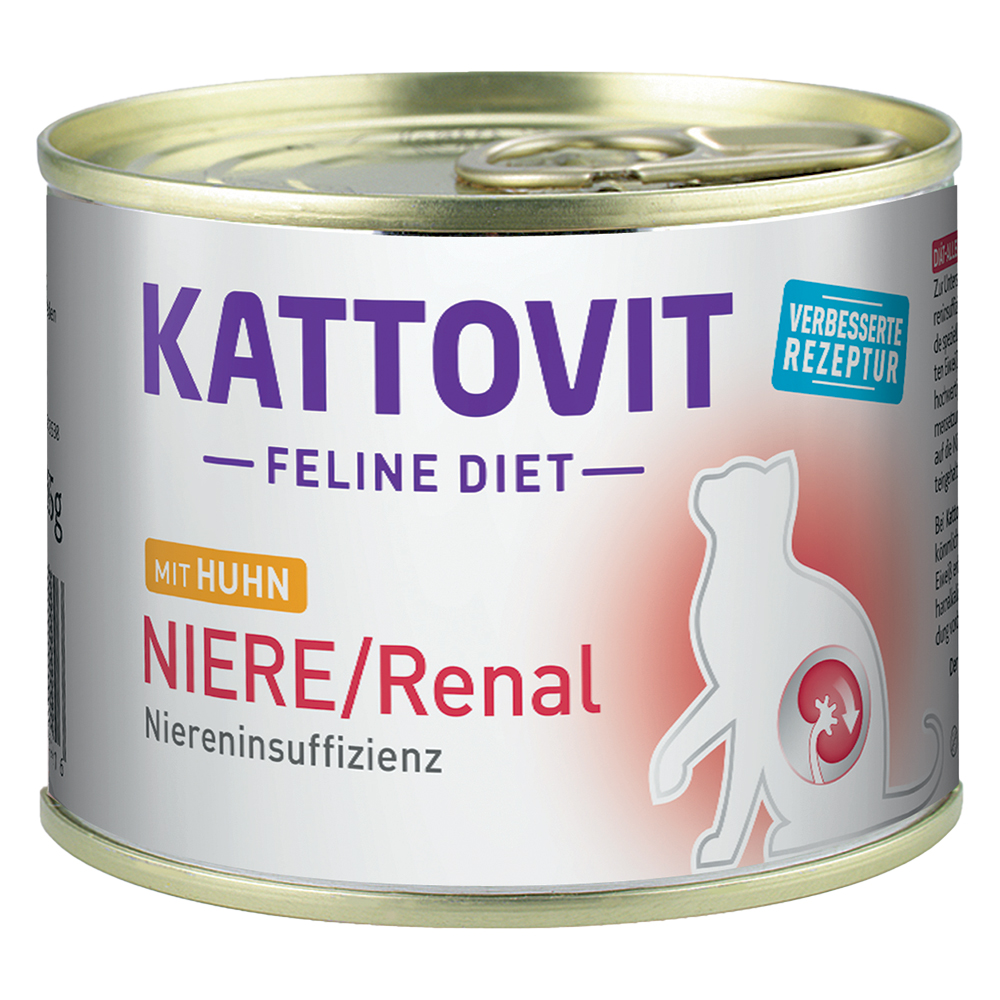 foto del prodotto kattovit reni renal insufficienza renale 12 x 185 g alimento umido gatti - pollo