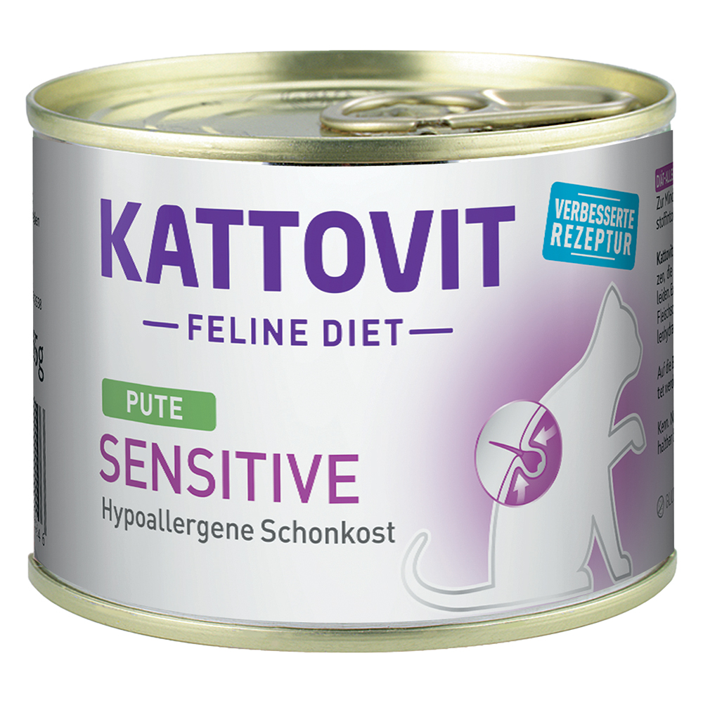 foto del prodotto kattovit sensitive ipoallergenico 12 x 175 g alimento umido per gatti - tacchino