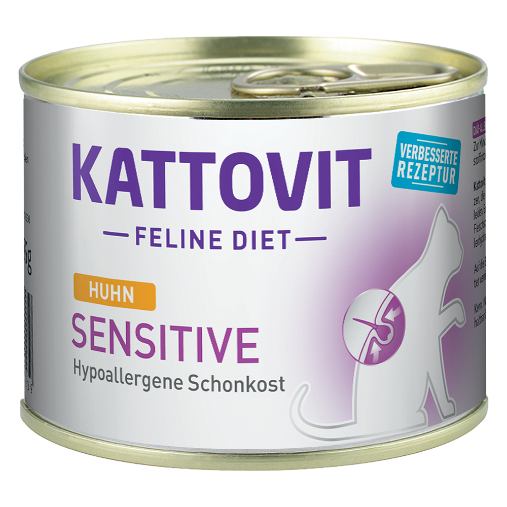 foto del prodotto kattovit sensitive ipoallergenico 6 x 185 g alimento umido per gatti pollo