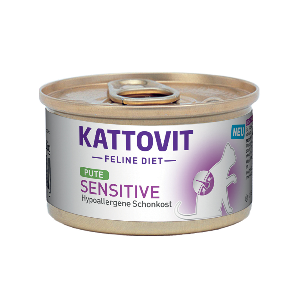foto del prodotto kattovit sensitive ipoallergenico 6 x 85 g alimento umido per gatti tacchino