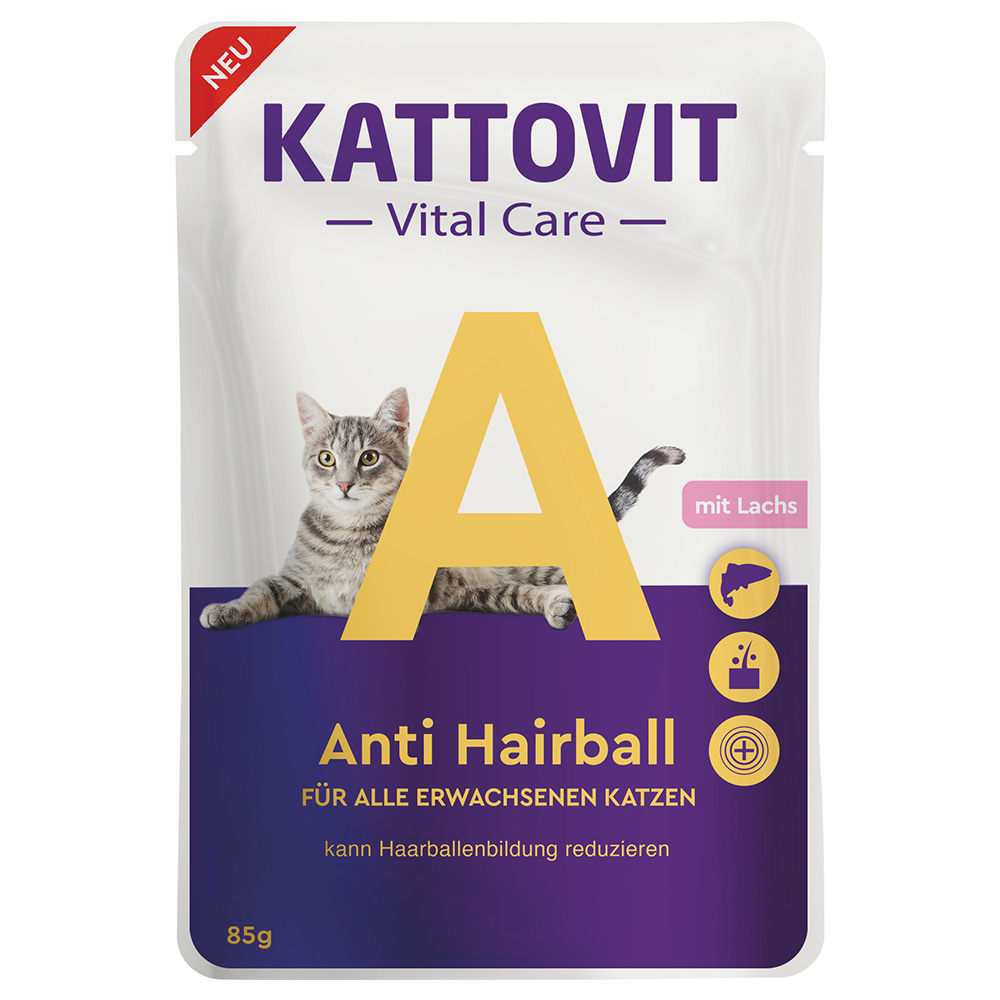 foto del prodotto kattovit vital care anti boli di pelo con salmone 6 x 85 g