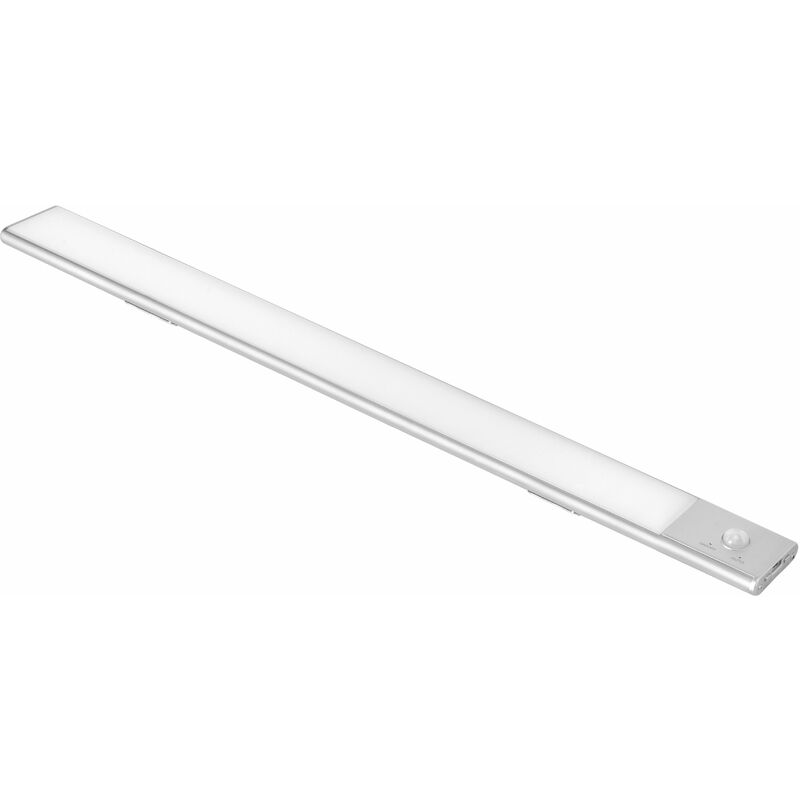 foto del prodotto kaus lampada da parete led usb ricaricabile con sensore di movimento, l400mm, plastica e alluminio, anodizzato opaco - emuca