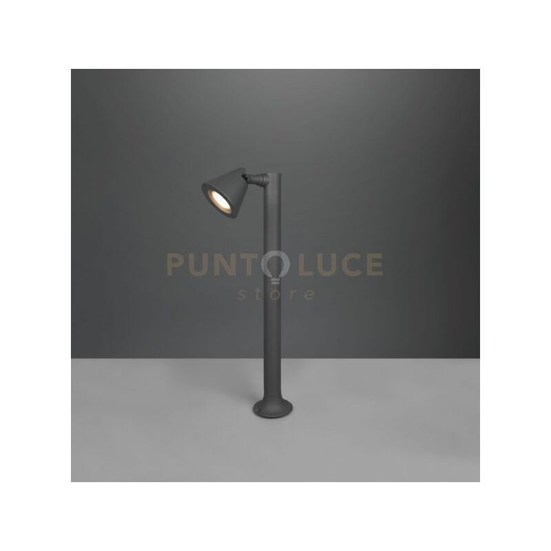foto del prodotto kaveri palo da esterno cono fusione alluminio antracite h. 60cm ip44 1 luce attacco gu10