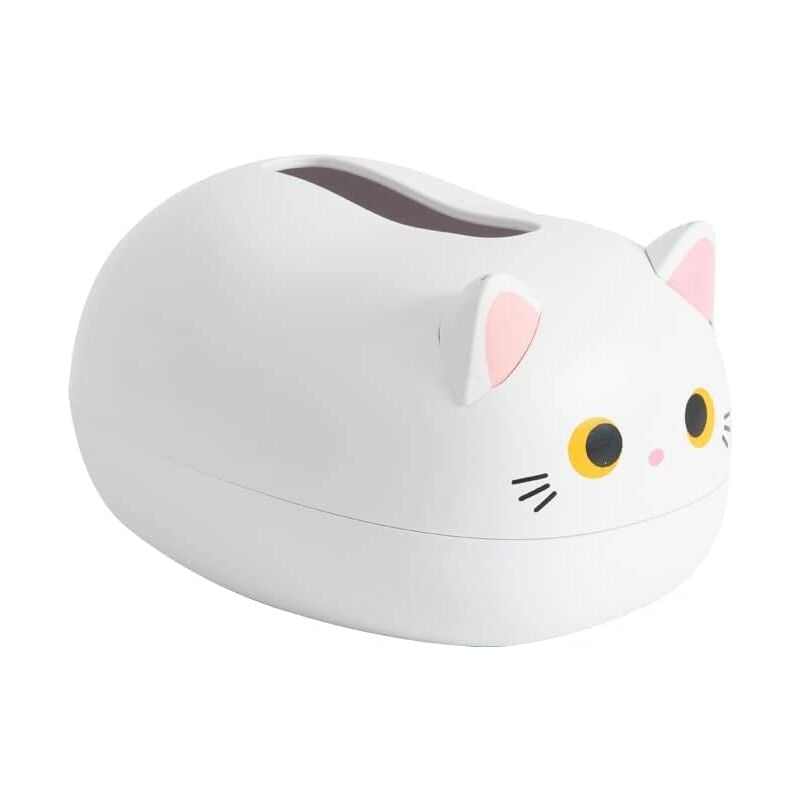 foto del prodotto kawaii gatto scatola di tessuto cucina asciugamano contenitore di carta igienica scrivania carta igienica titolare stile nordico casa, bianco