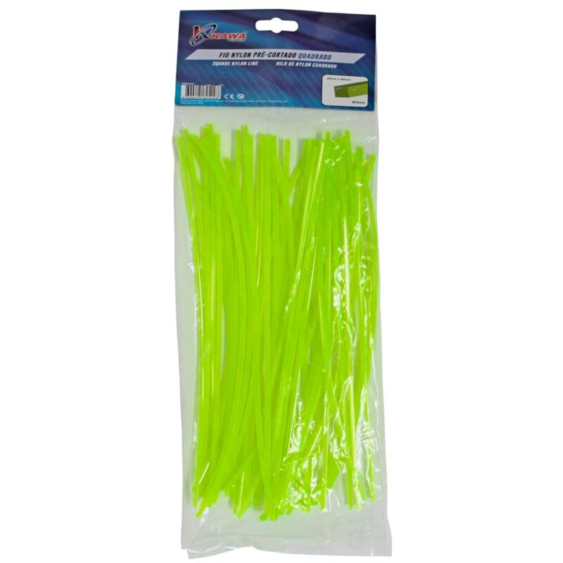 foto del prodotto kawapower filo di nylon pretagliato quadrato 32 cm x 6,0 mm 50 pezzi