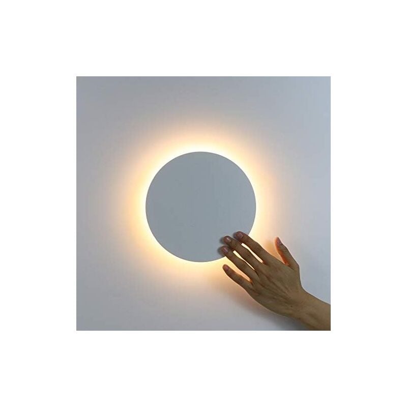 foto del prodotto kcvv applique da parete per camera da letto con sensore touch, applique rotonda per uso interno nel soggiorno, 8 w, luce tricolore, applique in