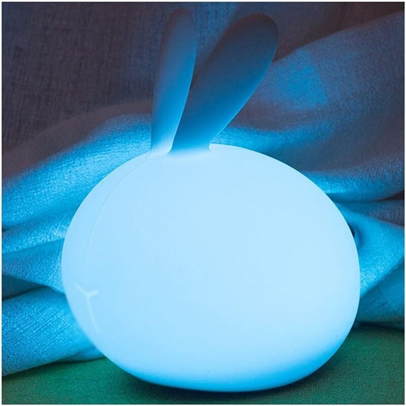 foto del prodotto kcvv bella luce notturna a led con grazioso motivo a coniglio, luce notturna a risparmio energetico con ricarica usb, per corridoio, camera da