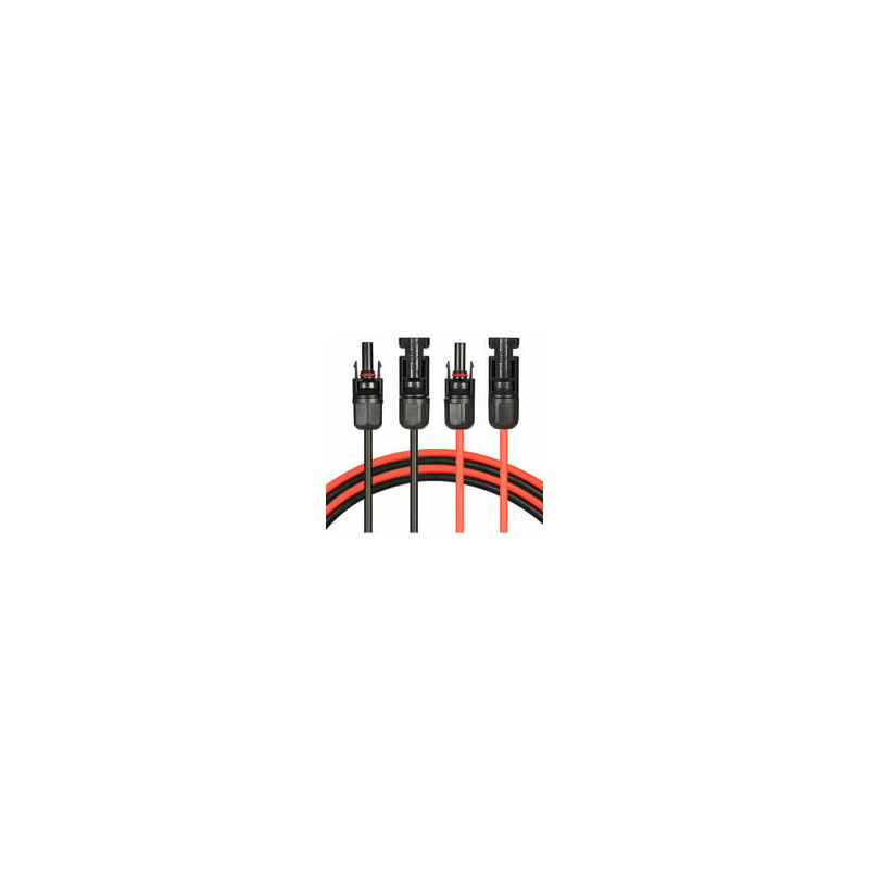 foto del prodotto kcvv cavo di prolunga fotovoltaico solare, prolunga pannello solare con coppia di connettori mc4, rosso nero, 14awg 3m 10ft