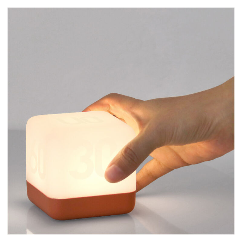 foto del prodotto kcvv cube flip night light, 2 livelli di luminosit , lampada da comodino decorativa, ricaricabile tramite usb, bianco caldo 3000 k, lampada da
