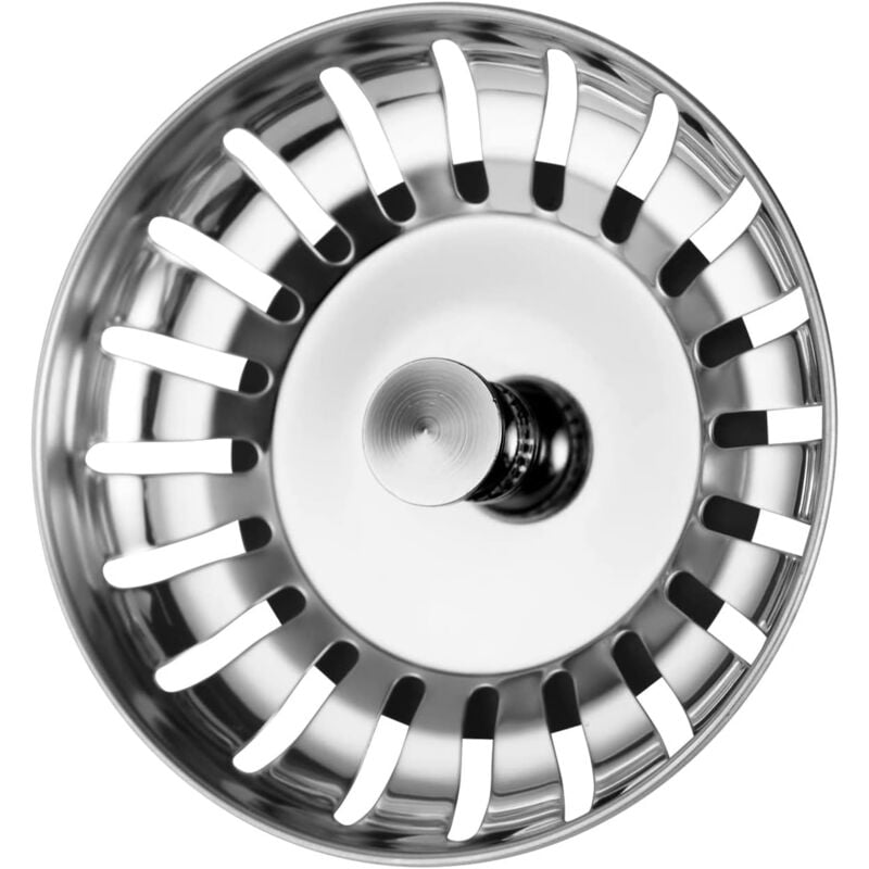 foto del prodotto kcvv - filtro per lavello da cucina da 80 mm, tappo per lavello da cucina con raccogli-capelli, filtro universale per lavello in acciaio inossidabile