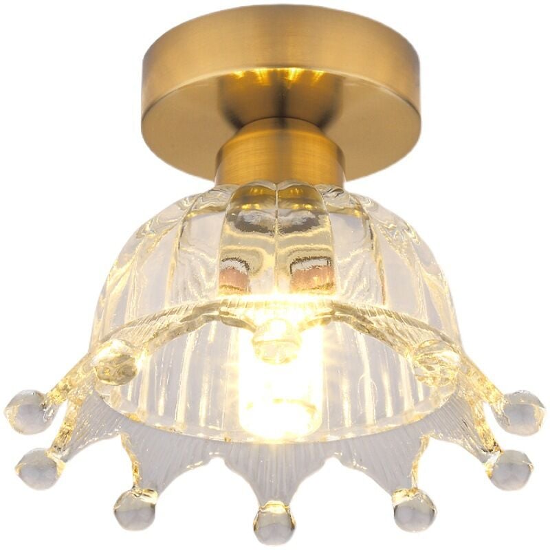 foto del prodotto kcvv lampada da soffitto in cristallo semplice nordica, lampada da soffitto per corridoio, camera da letto, soggiorno, sala da pranzo