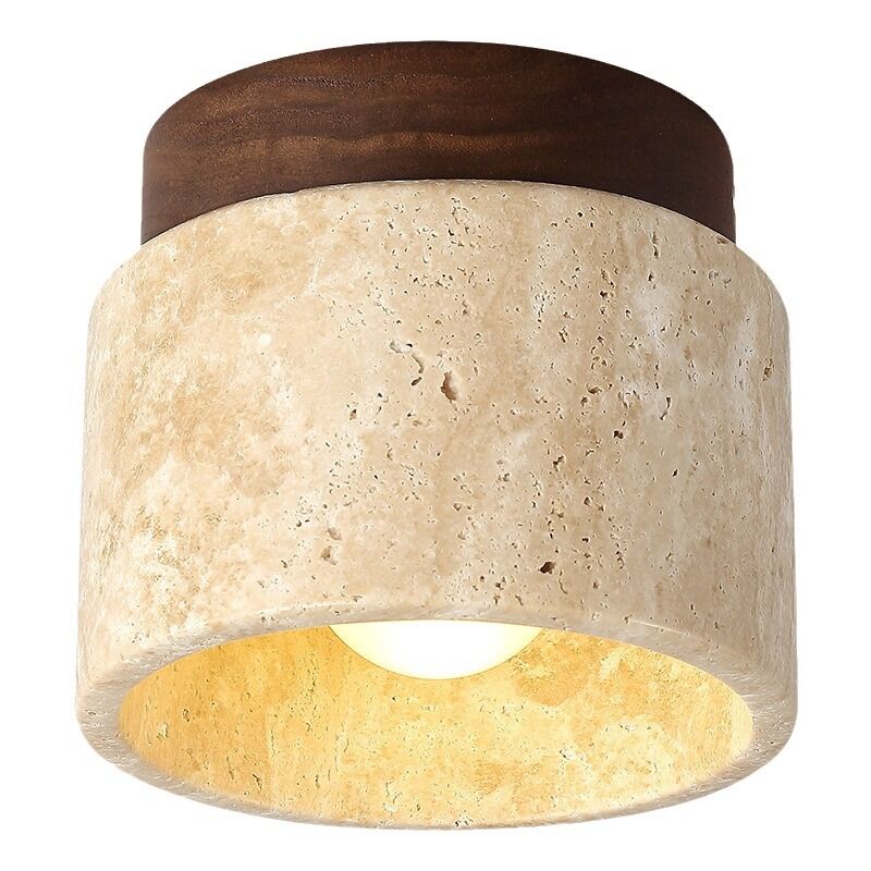 foto del prodotto kcvv lampada da soffitto vintage in vetro di pietra naturale, montaggio semi incassato, piccola luce da corridoio, paralume in marmo, moderna di
