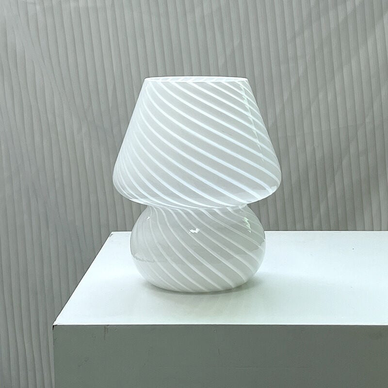 foto del prodotto kcvv lampada da tavolo a forma di fungo, luce notturna in vetro per camera da letto, lampada da comodino, lampada da comodino per camera da letto,