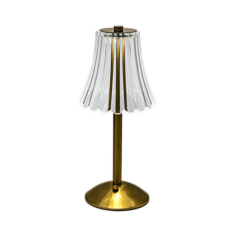 foto del prodotto kcvv lampada da tavolo senza fili, lampada da comodino touch dimmerabile, 3 colori, lampada da tavolo a led in cristallo ricaricabile tramite usb