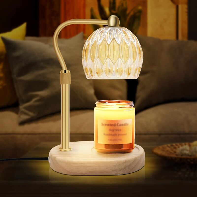 foto del prodotto kcvv lampada scaldacandele, lampada scaldacandele con timer e dimmer, scaldacandele, altezza regolabile, candele profumate
