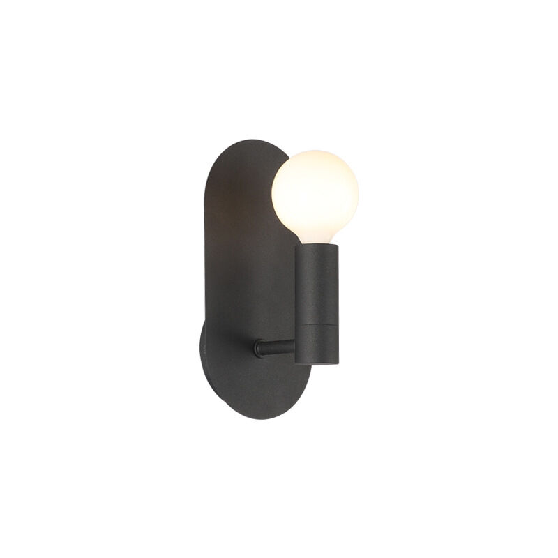 foto del prodotto kcvv lampadario da parete e14, lampada da parete in metallo ultra sottile, lampade da parete da comodino, lampade da parete dal design retr nero