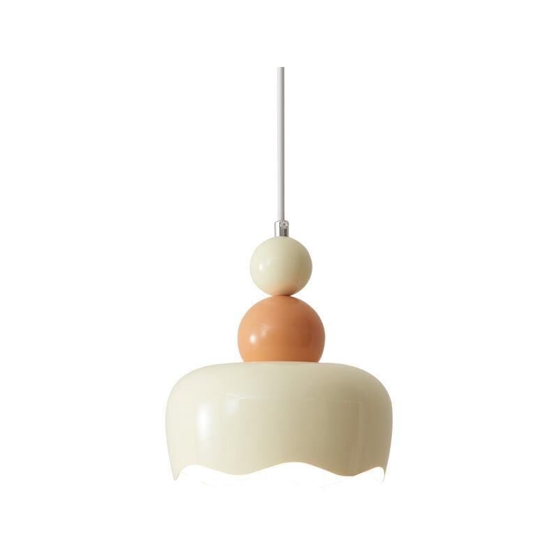 foto del prodotto kcvv lampadario, lampada da comodino nordica color crema per camera da letto, lampada a sospensione per sala da pranzo e soggiorno