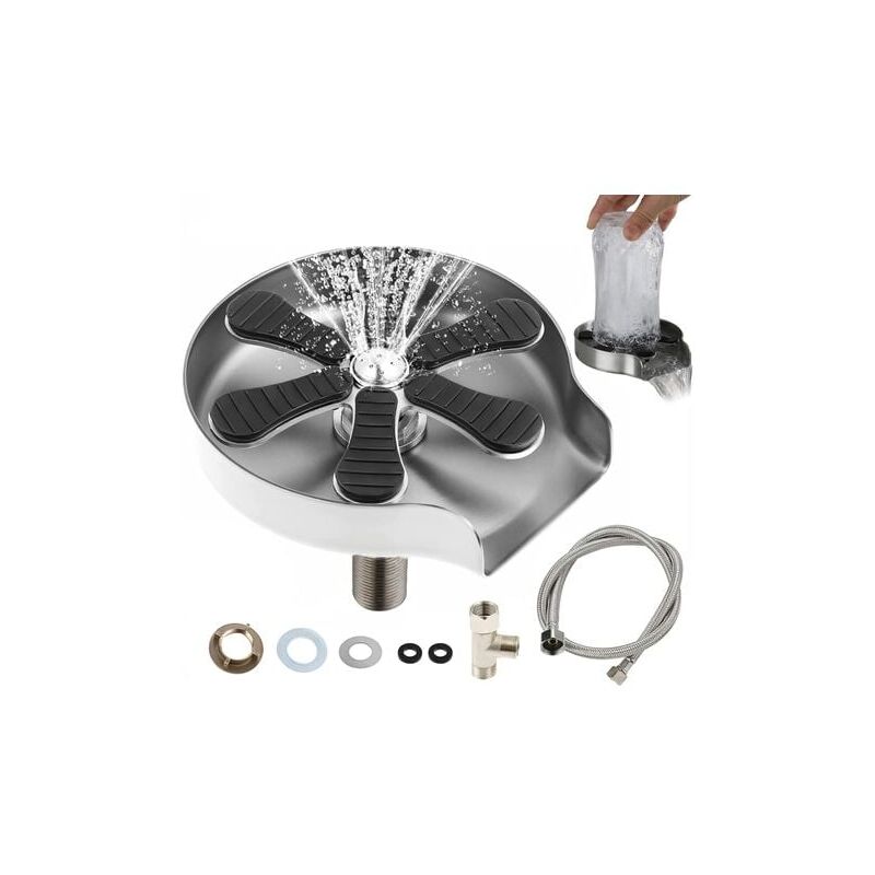 foto del prodotto kcvv lavabicchieri per lavello, lavabicchieri automatico in acciaio inox 304, lavabicchieri per lavello della cucina, lavabicchieri per lavello