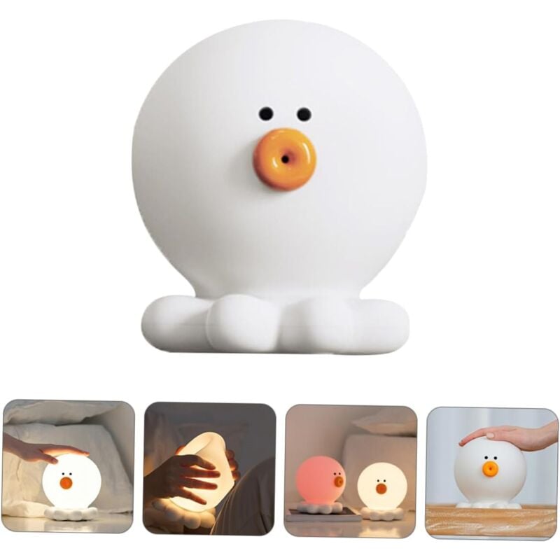 foto del prodotto kcvv little octopus pat light luci notturne per camera da letto, luce notturna octopus, lampada da comodino in silicone, luce notturna in silicone,