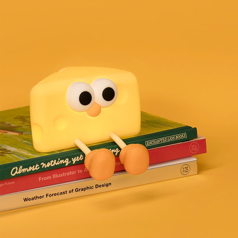 foto del prodotto kcvv luce notturna 3d per la camera da letto degli adulti, luce notturna dimmerabile, lampada notturna decorativa a forma di formaggio, lampada da