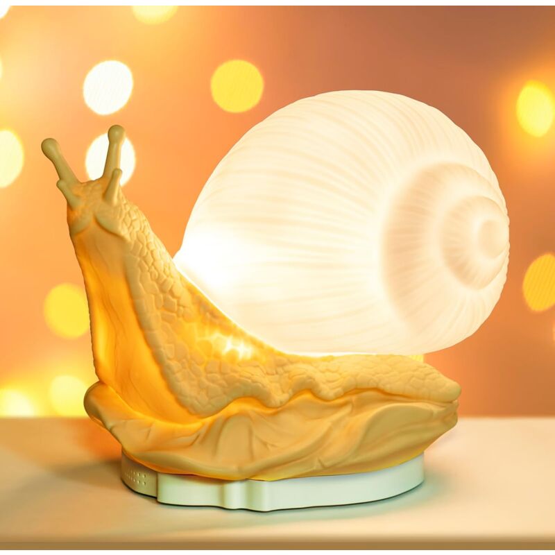 foto del prodotto kcvv luce notturna a forma di lumaca per bambini, luce notturna ricaricabile per bambini, luce notturna a led a 24 colori, lampada da comodino touch