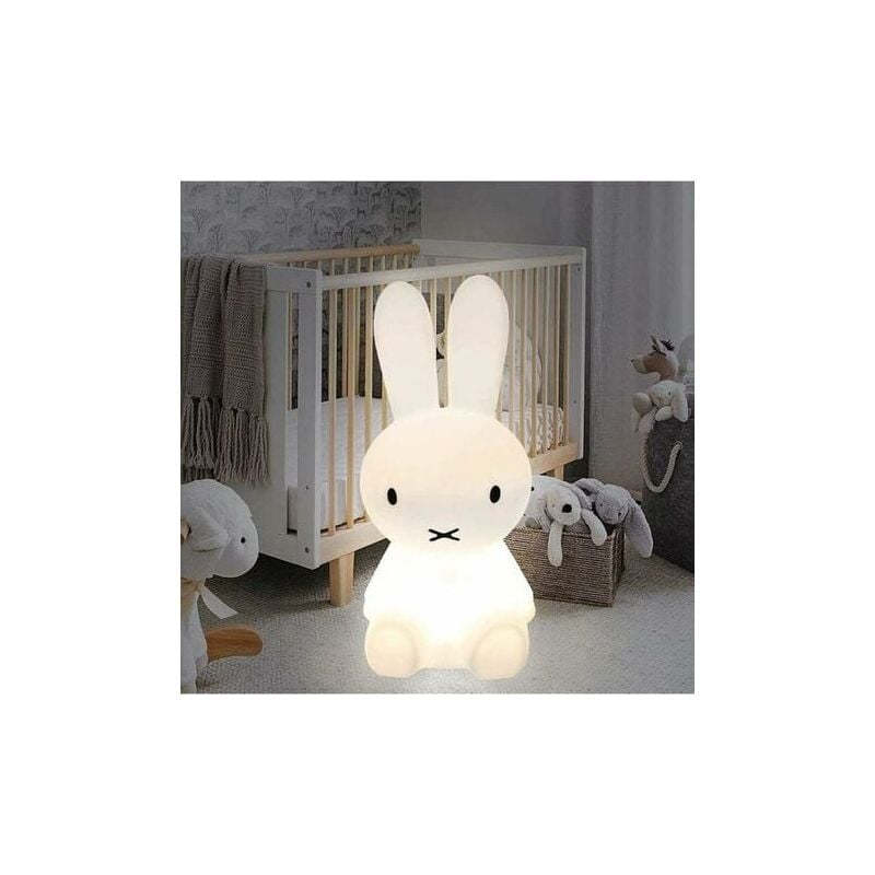 foto del prodotto kcvv luce notturna per bambini a forma di coniglio con funzione touch, 7 colori, ricaricabile tramite usb, programmabile, luce notturna per