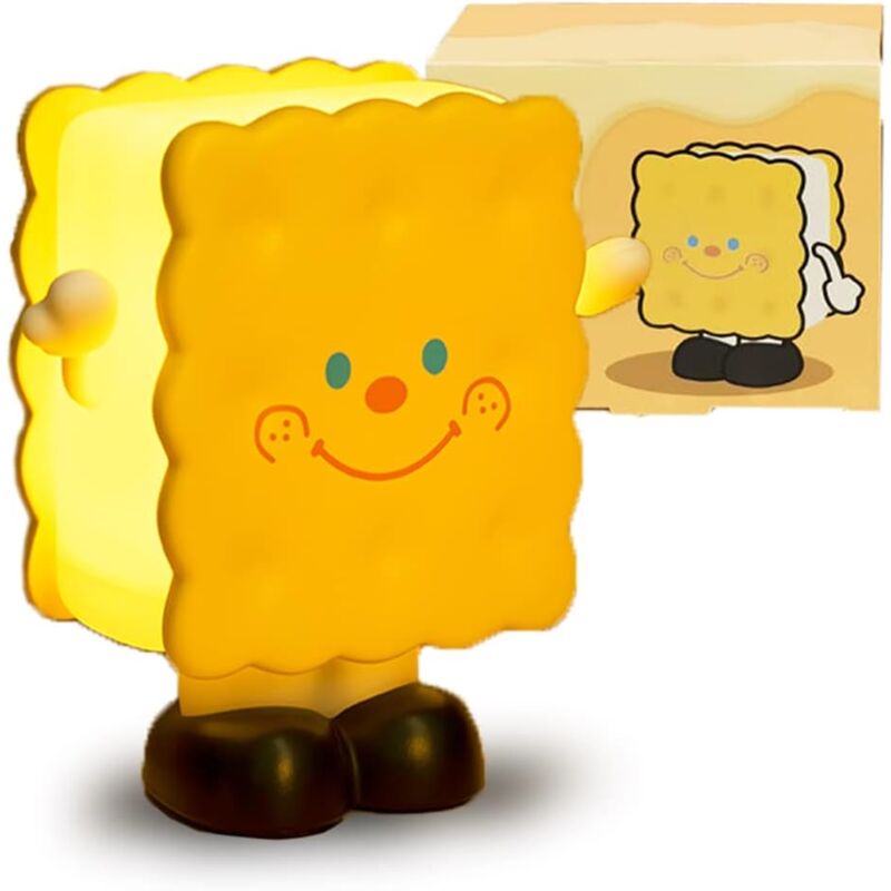 foto del prodotto kcvv luce notturna sweet biscuit touch, luce notturna a led ricaricabile tramite usb, luce soffusa regolabile per camera da letto, compagno di
