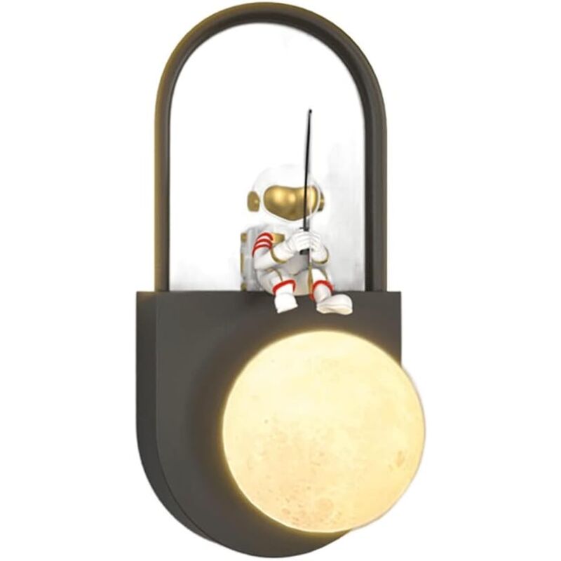 foto del prodotto kcvv moderna lampada da parete a led, lampada da parete da comodino, illuminazione creativa da astronauta, lampada da parete per cameretta dei
