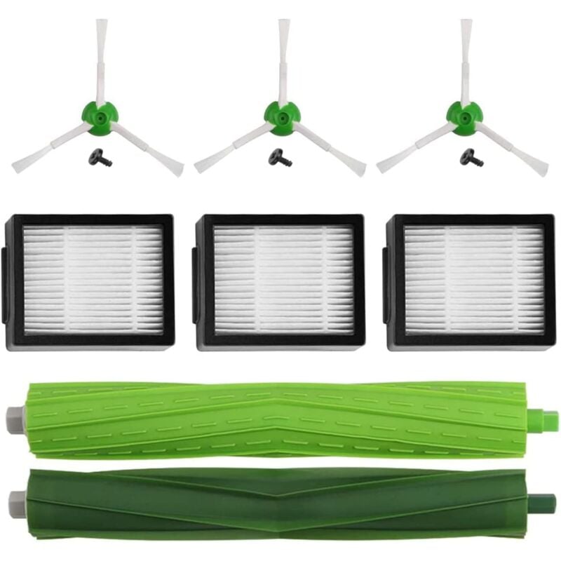 foto del prodotto kcvv pacchetto accessori per roomba e5 e6 i3 i3 i7 j7 j7 e5154 e5158. set completo di ricambio per pezzi di ricambio, spazzole laterali, filtri,