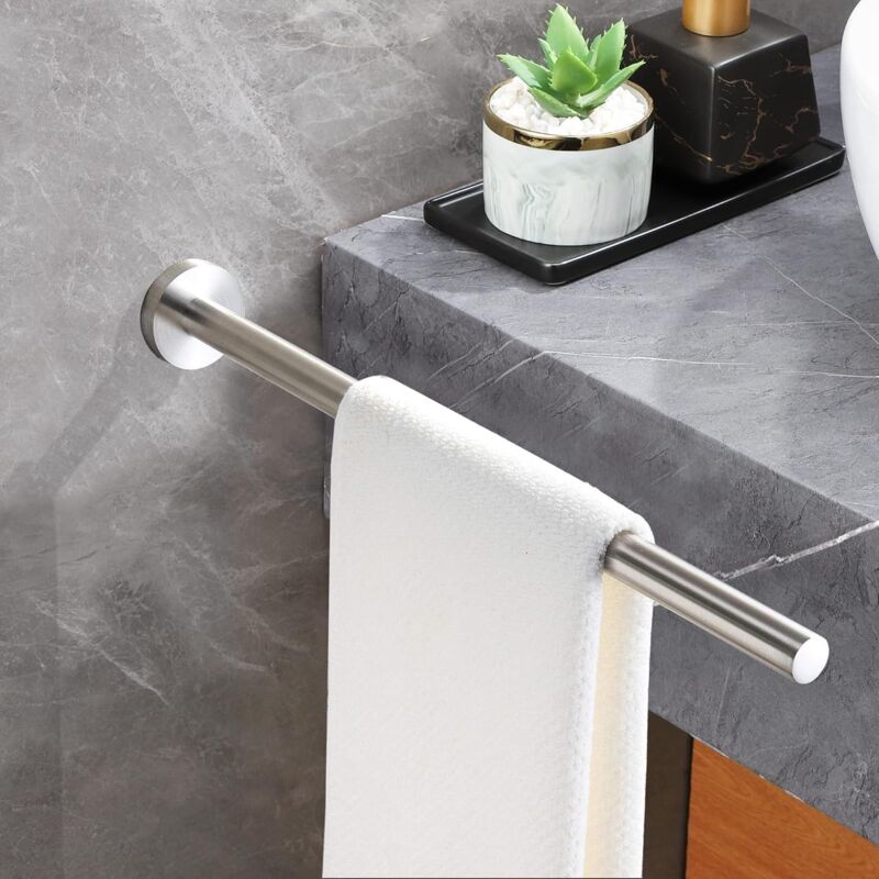 foto del prodotto kcvv portasciugamani da parete in acciaio inox per il bagno argento 