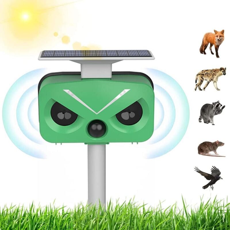 foto del prodotto kcvv repellente per gatti ad ultrasuoni, repellente per cani, repellente per uccelli, repellente per gatti ad ultrasuoni per uso esterno, ricarica