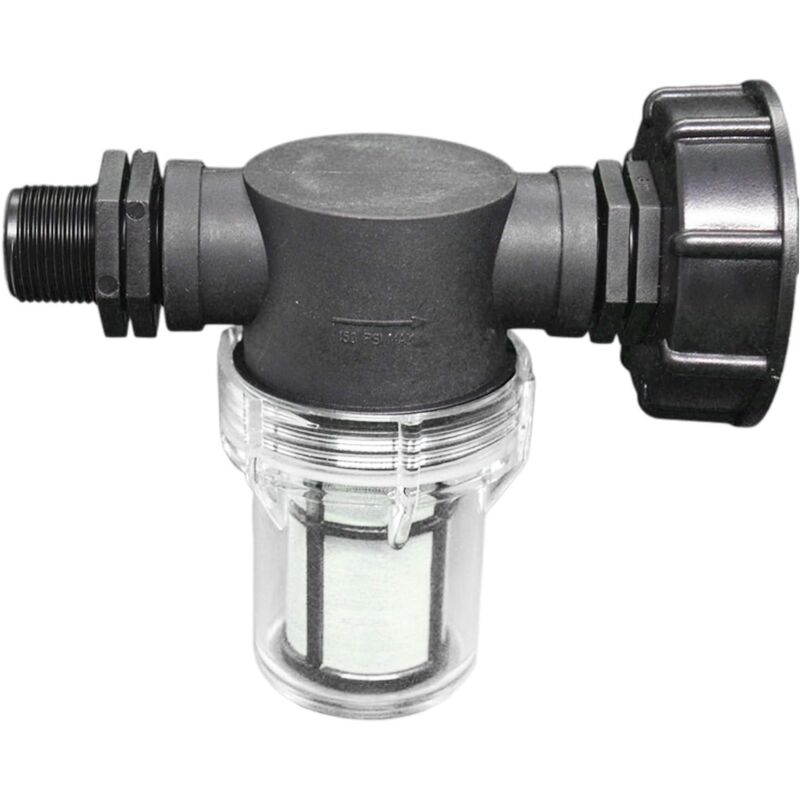 foto del prodotto kcvv rubinetto di collegamento per serbatoio da 1000 l, collegamento per tubo da giardino per collettore di acqua piovana con funzione di filtro,
