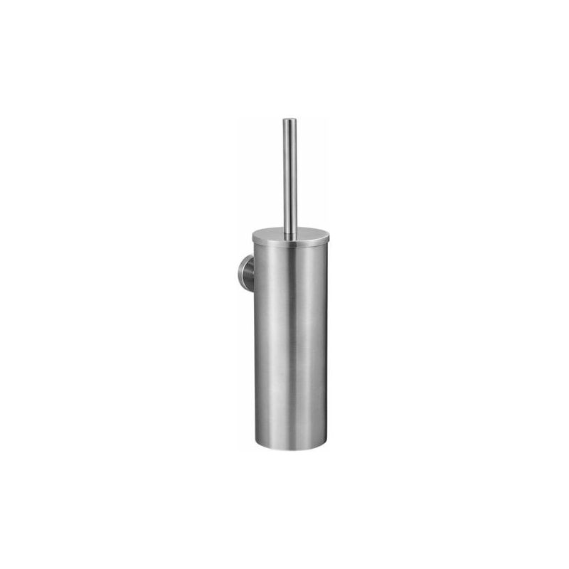 foto del prodotto kcvv scopino per wc in acciaio inox, a parete, scopino per wc con porta scopino antibatterico, scopino per wc