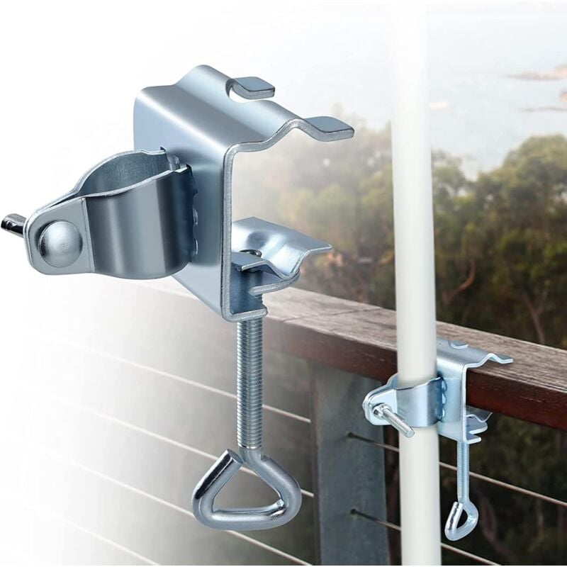 foto del prodotto kcvv supporto per ombrellone, morsetto per ombrellone da tavolo, morsetto da tavolo per ombrelloni da giardino, supporto per ombrellone in metallo