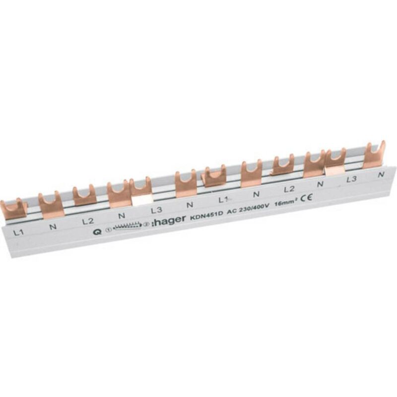 foto del prodotto kdn451d guida di fase grigio 4 poli 80 a 1 pz. hager