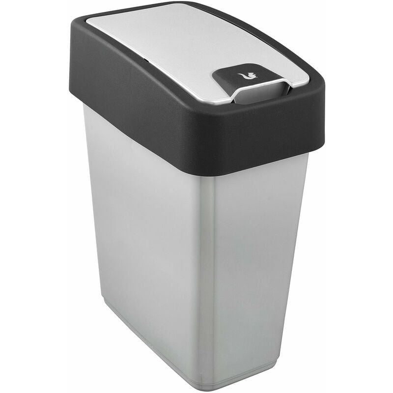 foto del prodotto keeeper cestino premium con coperchio basculante, soft touch, 10 l, magne, argentato