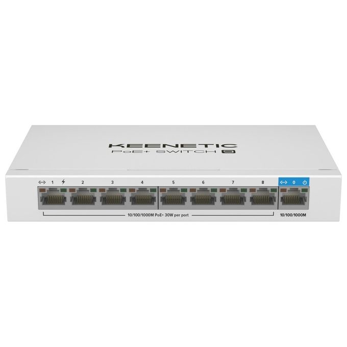 foto del prodotto keenetic switch poe 9 switch 1 porta 1gbps 8 porte 1 gbps poe