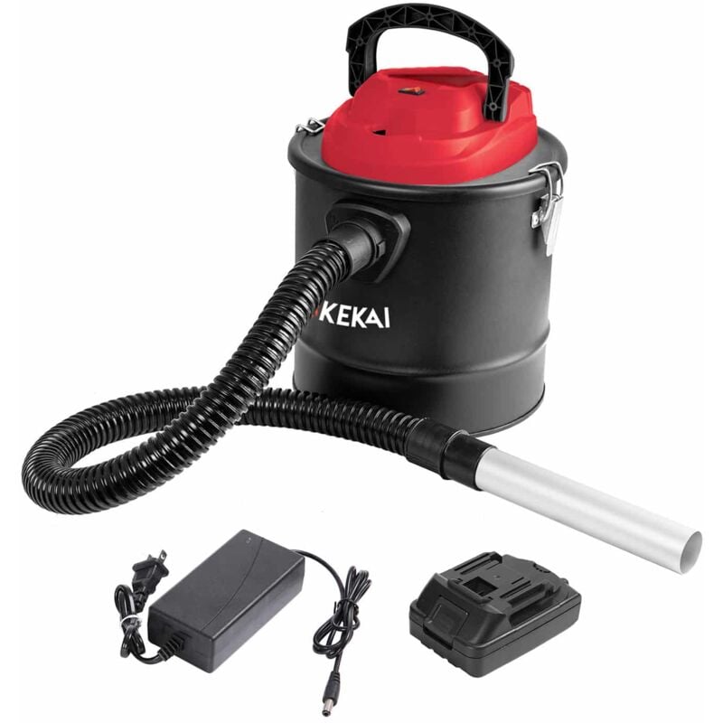 foto del prodotto kekai aspiracenere soffiatore senza fili 12 litri graciano filtro hepa lavabile, batteria e caricabatteria