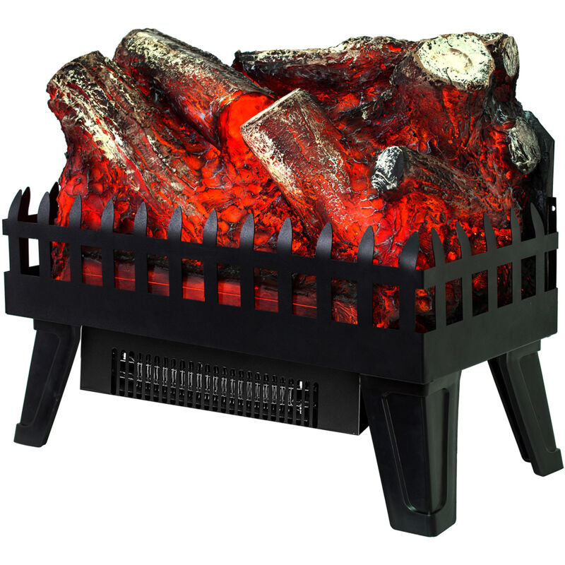 foto del prodotto kekai camino elettrico uso interno decorativo utah 47.5x22x40.36 cm 2 livelli stufa effetto fuoco a legna portatile
