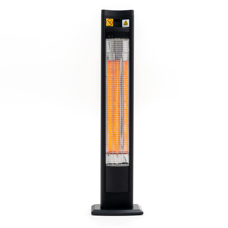 foto del prodotto kekai stufa elettrica portatile infrarossi fibra di carbonio 2000 w per interni e esterni 17,2x7,4x102 cm telecomando incluso