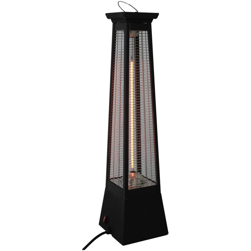 foto del prodotto kekai stufa elettrica portatile infrarossi fibra di carbonio per interni e esterni 2000w 20x20x78 cm