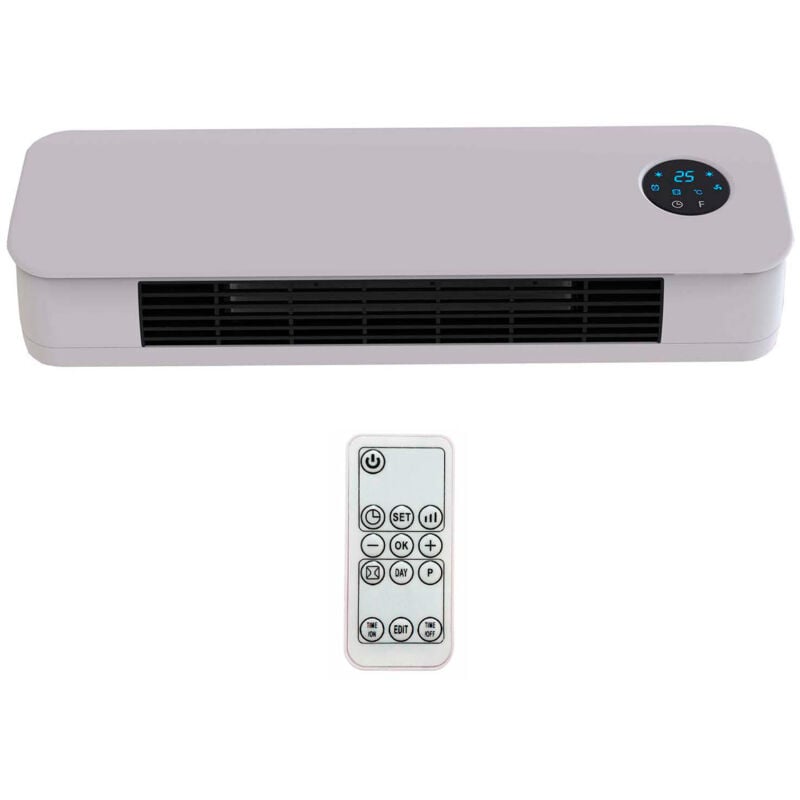foto del prodotto kekai termoventilatore ceramico a parete 2000w split dual ultraslim 57x7x9 cm cm con telecomando incluso