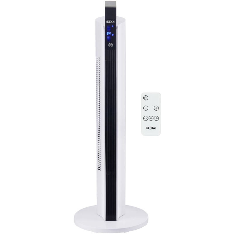 foto del prodotto kekai termoventilatore ceramico oscillante 2000w torre touch screen 31x31x89 cm con telecomando incluso