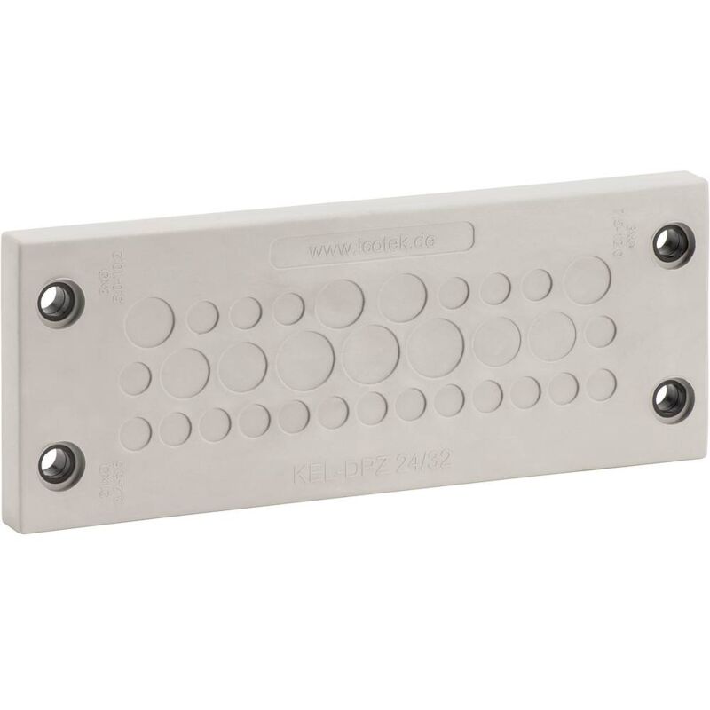 foto del prodotto kel dpz 24 25 piastra passacavo max. 12 mm poliammide, gomma grigio, nero 1 pz. icotek