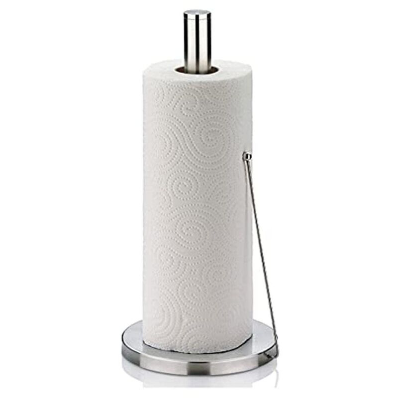 foto del prodotto kela portarotolo da cucina verticale, anche per rotoli spessi, portarotolo di carta alto 33,5 cm, rollo, acciaio inox satinato