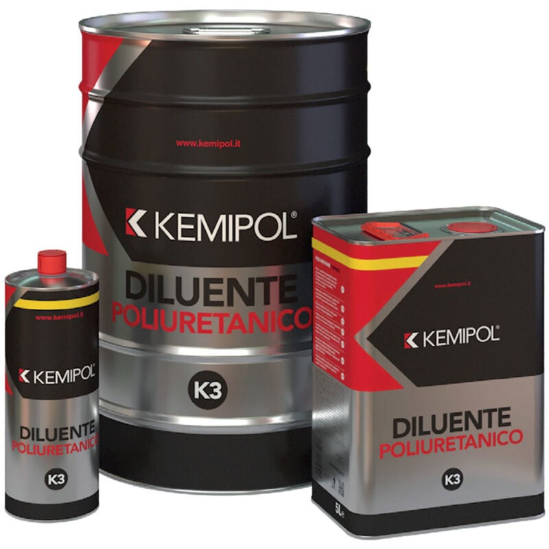 foto del prodotto kemipol diluente poliuretanico k3 diluente a lenta evaporazione diluizione fondi finiture vernici poliuretaniche 5 lt