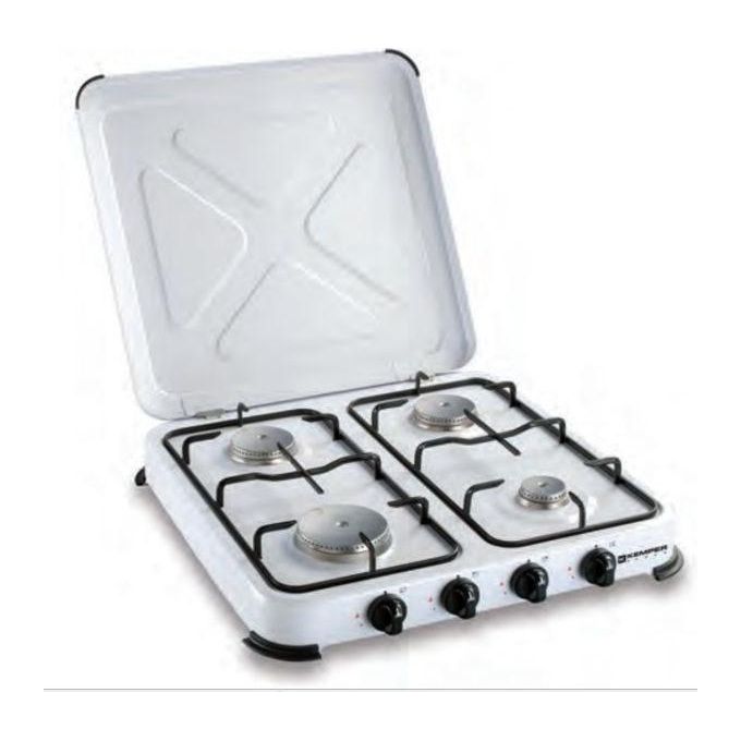 foto del prodotto kemper 104983 fornello 4 fuochi a gas gpl con coperchio
